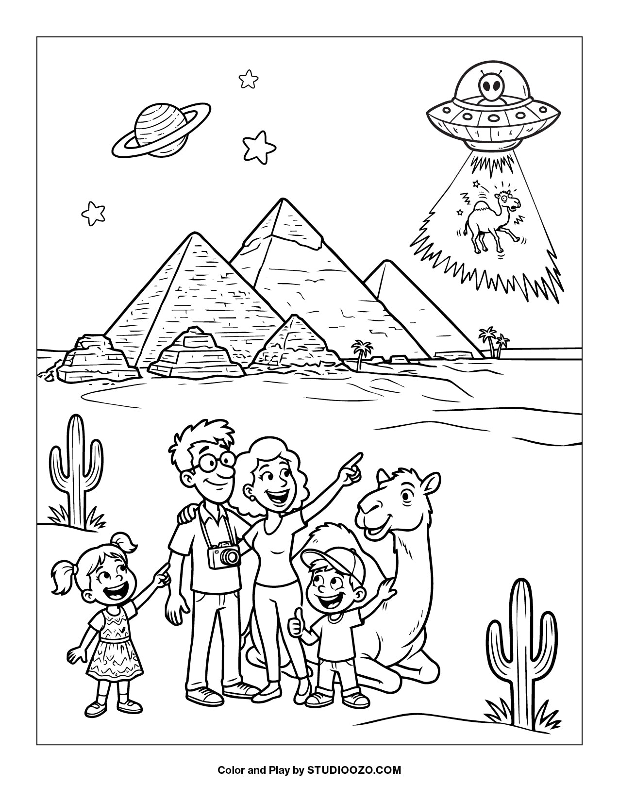 Silly Family - Travel Edition - 50 pages Coloring &amp; Activity Book