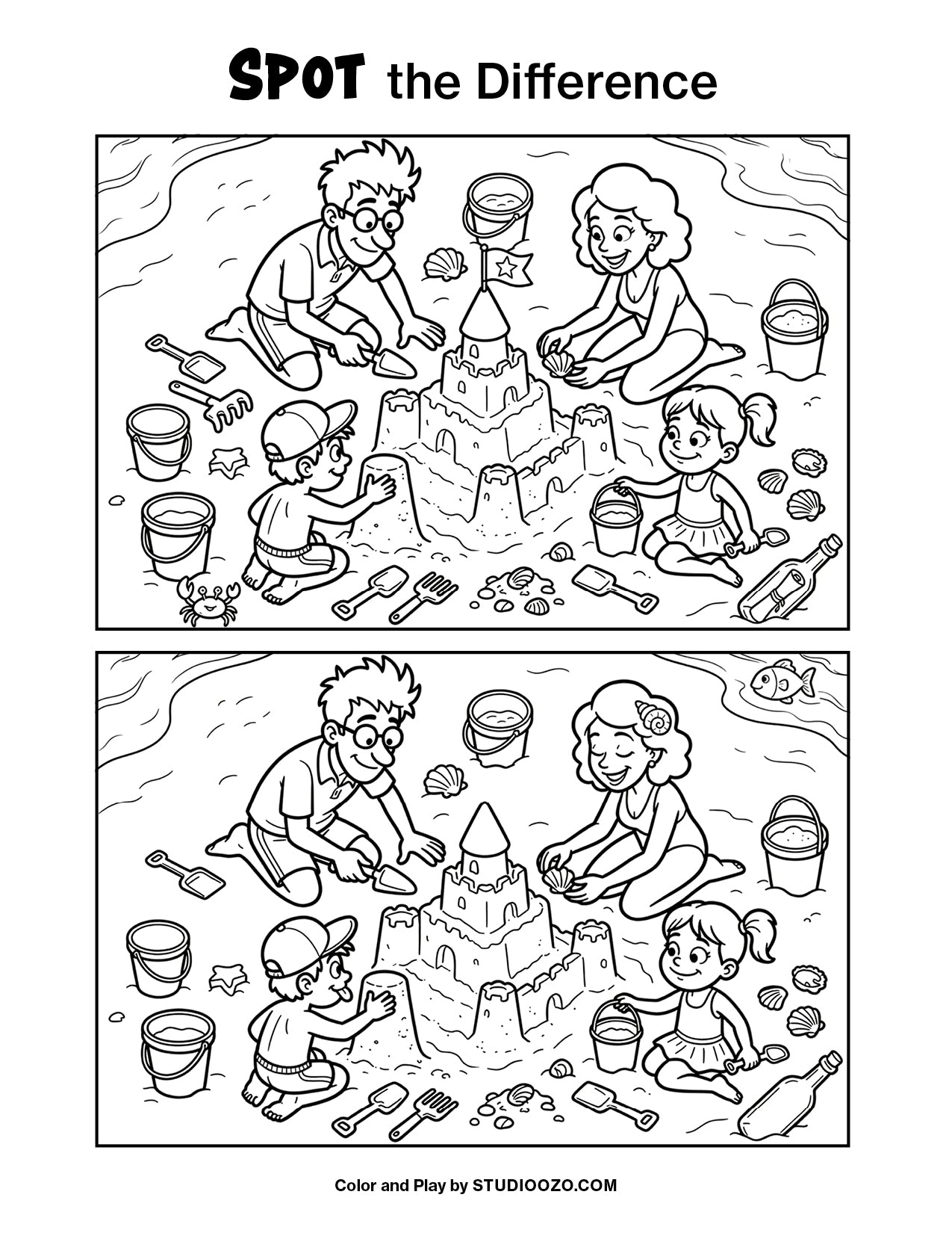 Silly Family - Travel Edition - 50 pages Coloring &amp; Activity Book