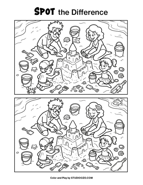 Silly Family - Travel Edition - 50 pages Coloring &amp; Activity Book